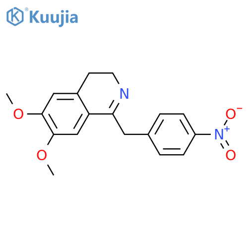 Isoquinoline,3,4-dihydro-6,7-dimethoxy-1-[(4-nitrophenyl)methyl]- structure