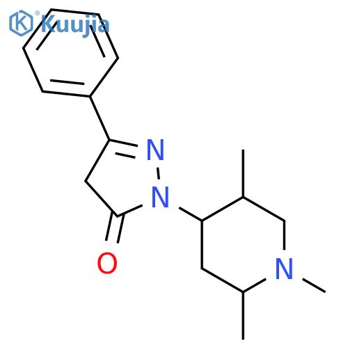 3H-Pyrazol-3-one,2,4-dihydro-5-phenyl-2-(1,2,5-trimethyl-4-piperidinyl)- structure