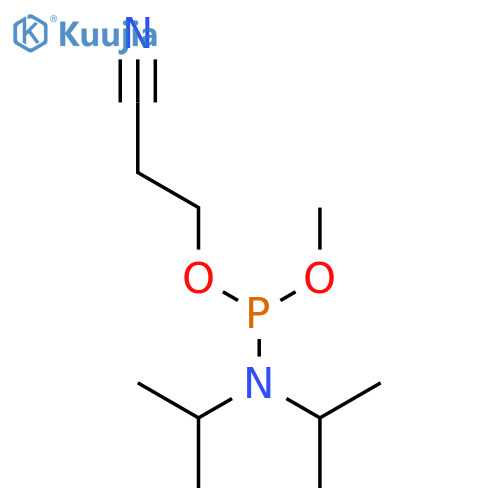 Phosphoramidous acid, bis(1-methylethyl)-, 2-cyanoethyl methyl ester structure