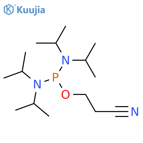 3-({bis[bis(propan-2-yl)amino]phosphanyl}oxy)propanenitrile structure