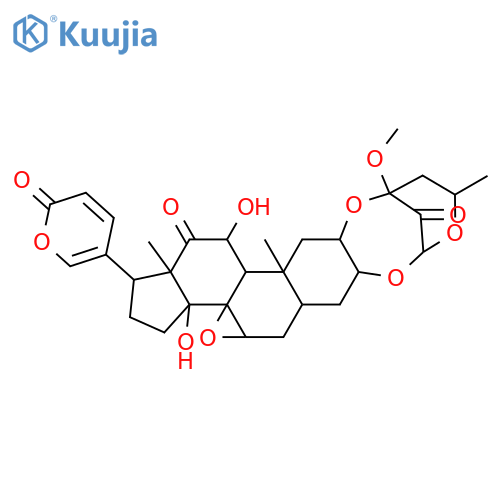 Bufa-20,22-dienolide,7,8-epoxy-11,14-dihydroxy-12-oxo-2,3-[[(2S,4S,6S)-tetrahydro-4-methoxy-6-methyl-3-oxo-2H-pyran-4,2-diyl]bis(oxy)]-,(2a,3b,5a,7b,11a)- (9CI) structure