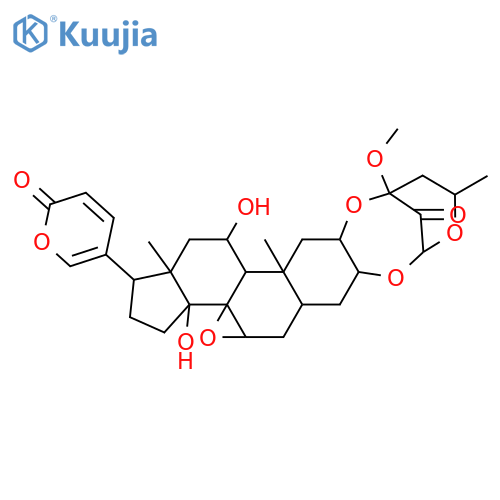Bufa-20,22-dienolide,7,8-epoxy-11,14-dihydroxy-2,3-[[(2S,4S,6S)-tetrahydro-4-methoxy-6-methyl-3-oxo-2H-pyran-4,2-diyl]bis(oxy)]-,(2a,3b,5a,7b,11a)- (9CI) structure