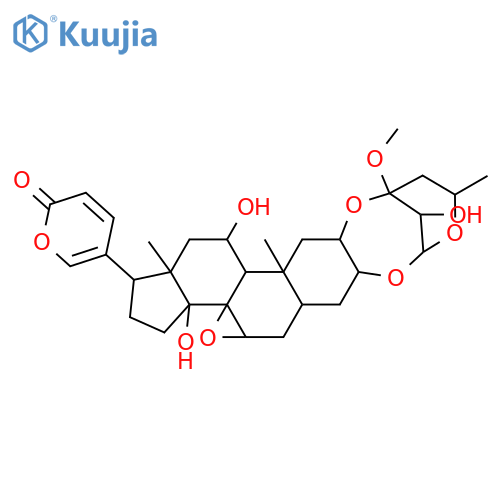 Bufa-20,22-dienolide,7,8-epoxy-11,14-dihydroxy-2,3-[[(2S,3S,4S,6S)-tetrahydro-3-hydroxy-4-methoxy-6-methyl-2H-pyran-4,2-diyl]bis(oxy)]-,(2a,3b,5a,7b,11a)- (9CI) structure