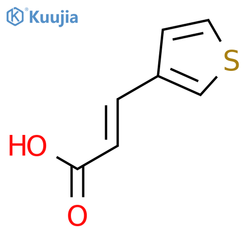 (2E)-3-(thiophen-3-yl)prop-2-enoic acid structure