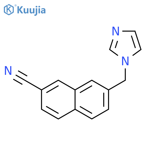 2-NAPHTHALENECARBONITRILE, 7-(1H-IMIDAZOL-1-YLMETHYL)- structure