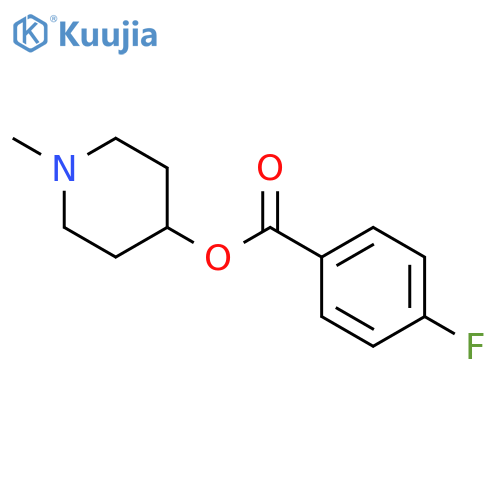 Benzoic acid,4-fluoro-, 1-methyl-4-piperidinyl ester structure