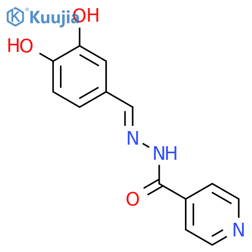 Isonicotinic acid (3,4-dihydroxy-benzylidene)-hydrazide structure