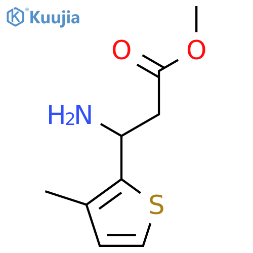 methyl 3-amino-3-(3-methylthiophen-2-yl)propanoate structure