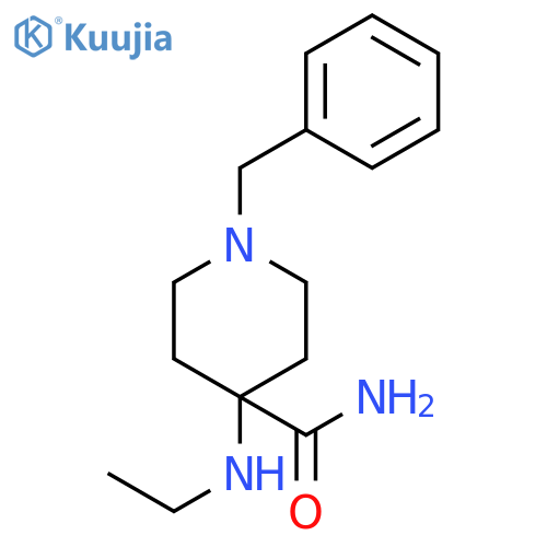 1-Benzyl-4-ethylamino-piperidine-4-carboxylic Acid Amide structure