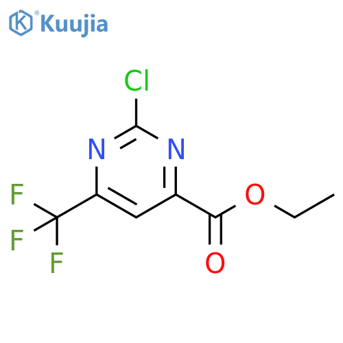 ethyl 2-chloro-6-(trifluoromethyl)pyrimidine-4-carboxylate structure