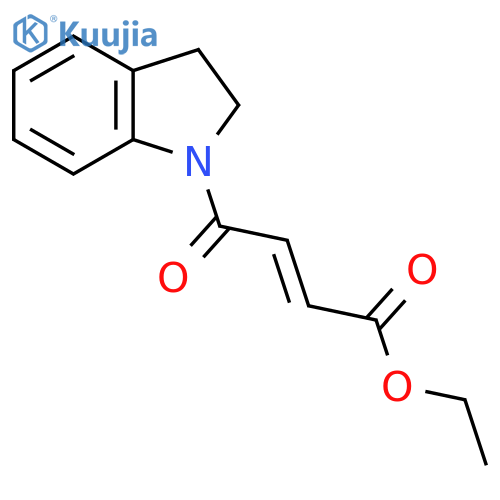 ethyl (2E)-4-(2,3-dihydro-1H-indol-1-yl)-4-oxobut-2-enoate structure