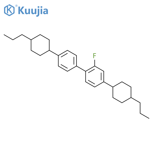 4,4'-Bis(trans-4-propylcyclohexyl)-2-fluorobiphenyl structure
