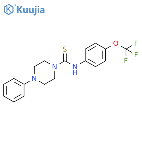 4-Phenyl-N-4-(trifluoromethoxy)phenyltetrahydro-1(2H)-pyrazinecarbothioamide structure