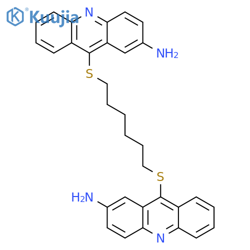 2-Acridinamine, 9,9'-[1,6-hexanediylbis(thio)]bis- structure