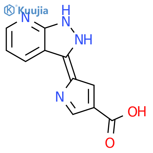 (2E)-2-(1,2-Dihydro-3H-pyrazolo[3,4-b]pyridin-3-ylidene)-2H-pyrrole-4-carboxylic acid structure