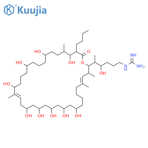 Guanidine, N-[5-(35-butyl-10,12,14,16,18,22,26,30,34-nonahydroxy-3,5,21,33-tetramethyl-36-oxooxacyclohexatriaconta-4,20-dien-2-yl)-4-hydroxyhexyl]- structure