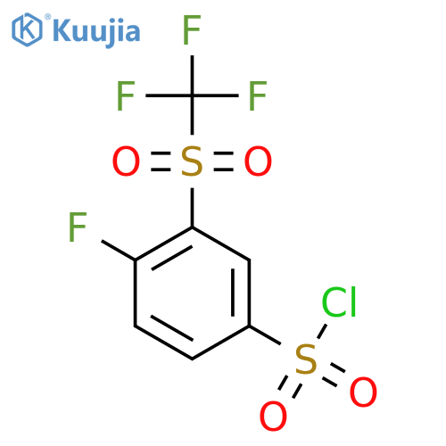 4-Fluoro-3-(trifluoromethylsulfonyl)benzenesulfonyl chloride structure