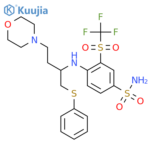 4-(1R)-3-(4-Morpholinyl)-1-(phenylthio)methylpropylamino-3-trifluoromethylsulfonyl-benzenesulfonamide structure