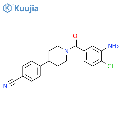 4-[1-(3-amino-4-chloro-benzoyl)-4-piperidyl]benzonitrile structure