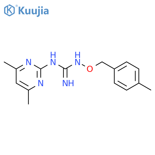 Guanidine, N-(4,6-dimethyl-2-pyrimidinyl)-N'-[(4-methylphenyl)methoxy]- structure