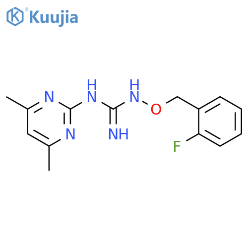 Guanidine, N-(4,6-dimethyl-2-pyrimidinyl)-N'-[(2-fluorophenyl)methoxy]- structure