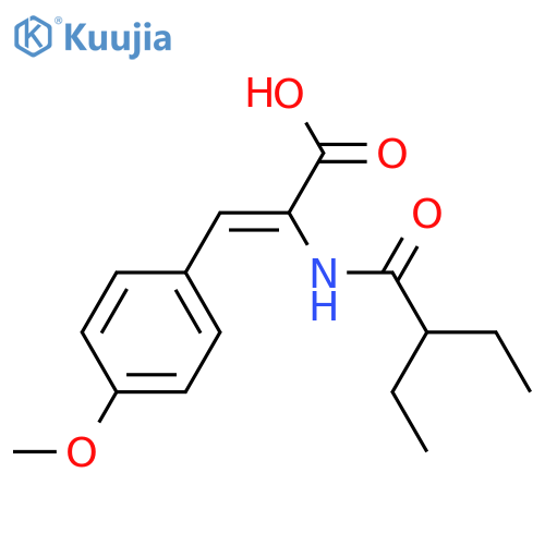 2-Propenoic acid,2-[(2-ethyl-1-oxobutyl)amino]-3-(4-methoxyphenyl)- structure