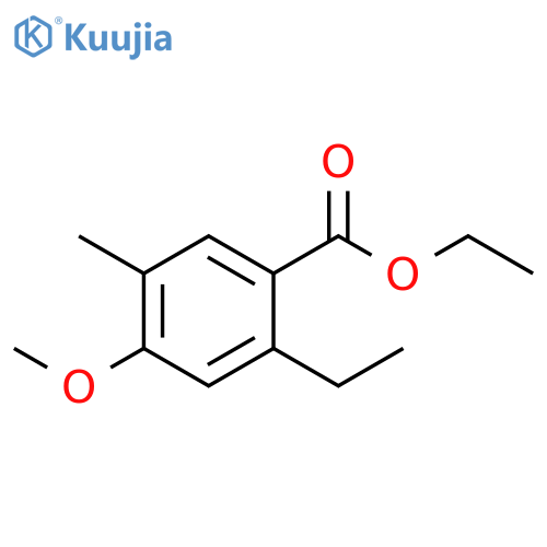 Benzoic acid, 2-ethyl-4-methoxy-5-methyl-, ethyl ester structure