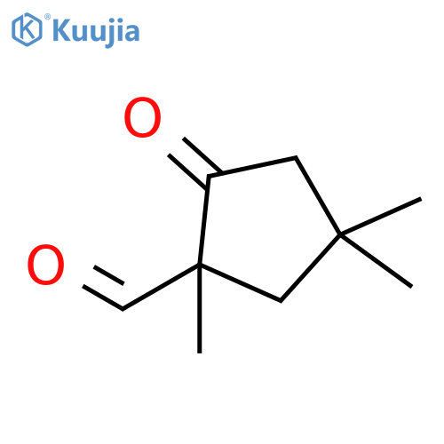 Cyclopentanecarboxaldehyde, 1,4,4-trimethyl-2-oxo- structure