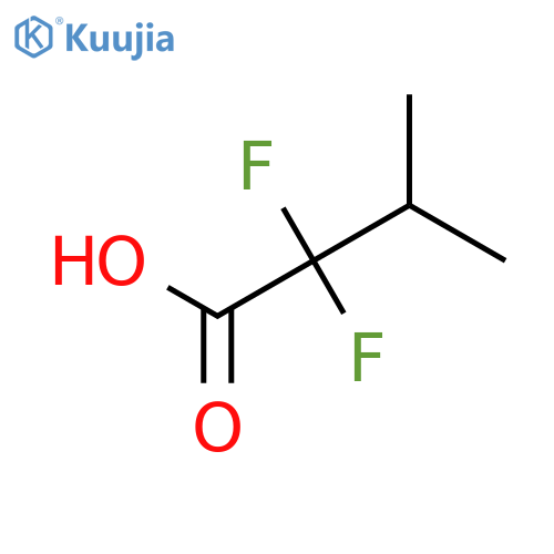 2,2-Difluoro-3-methylbutanoic acid structure