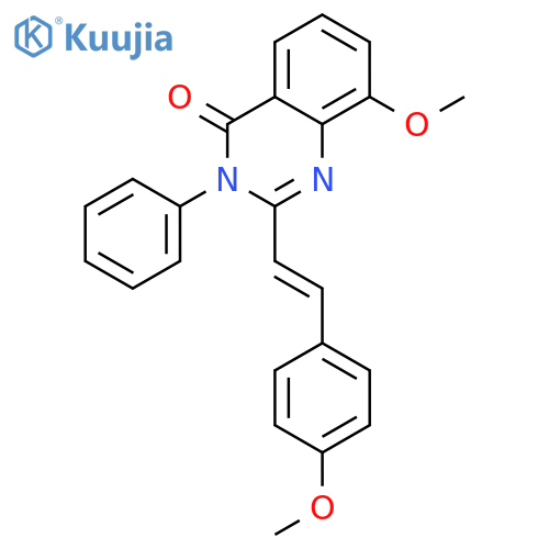 4(3H)-Quinazolinone,8-methoxy-2-[2-(4-methoxyphenyl)ethenyl]-3-phenyl- structure