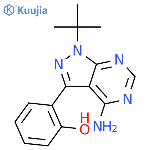 4-Amino-1-tert-butyl-3-(2-hydroxyphenyl)-1H-pyrazolo3,4-dpyrimidine structure