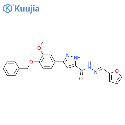 3-[4-(benzyloxy)-3-methoxyphenyl]-N'-[(1E)-(furan-2-yl)methylidene]-1H-pyrazole-5-carbohydrazide structure