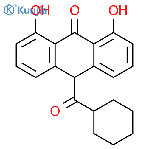 9(10H)-Anthracenone, 10-(cyclohexylcarbonyl)-1,8-dihydroxy- structure