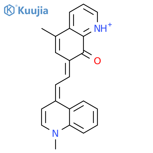 Quinolinium,4-[2-(8-hydroxy-5-methyl-7-quinolinyl)ethenyl]-1-methyl-, iodide (1:1) structure