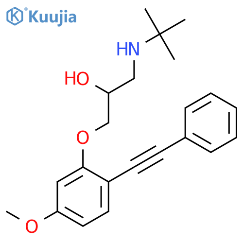 2-Propanol, 1-[(1,1-dimethylethyl)amino]-3-[5-methoxy-2-(phenylethynyl)phenoxy]- structure