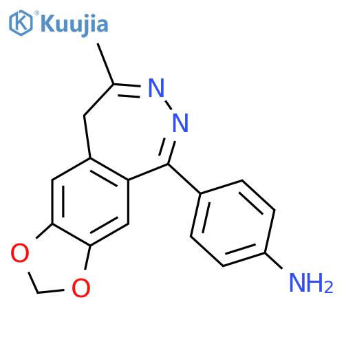 4-(8-Methyl-9H-1,3-dioxolo4,5-h2,3benzodiazepin-5-yl)benzenamine structure