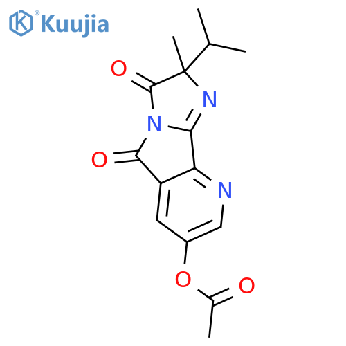 3H-IMIDAZO[1',2':1,2]PYRROLO[3,4-B]PYRIDINE-3,5(2H)-DIONE, 7-(ACETYLOXY)-2-METHYL-2-(1-METHYLETHYL)- structure