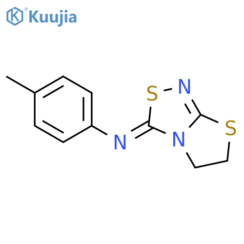 Benzenamine, N-(5,6-dihydro-3H-thiazolo[2,3-c][1,2,4]thiadiazol-3-ylidene)-4-methyl- structure