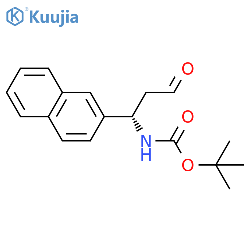 tert-butyl N-(1S)-1-(naphthalen-2-yl)-3-oxopropylcarbamate structure