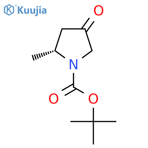 tert-butyl (2R)-2-methyl-4-oxopyrrolidine-1-carboxylate structure