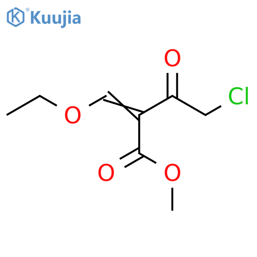 Butanoic acid, 4-chloro-2-(ethoxymethylene)-3-oxo-, methyl ester structure