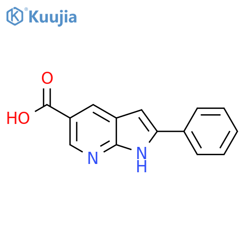 2-phenyl-1H-pyrrolo2,3-bpyridine-5-carboxylic acid structure