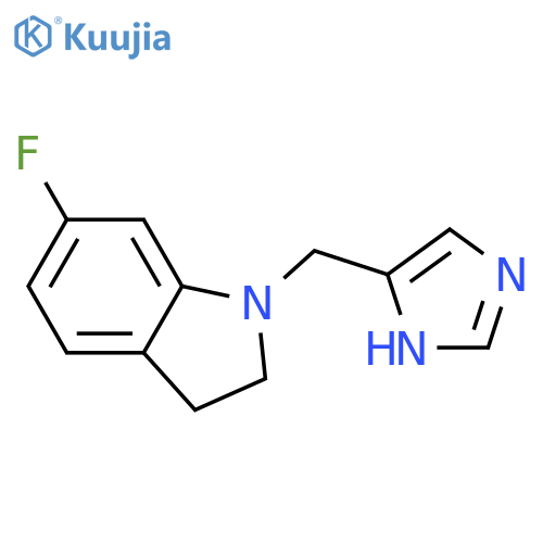 6-fluoro-2,3-dihydro-1-(1H-imidazol-5-ylmethyl)-1H-Indole structure