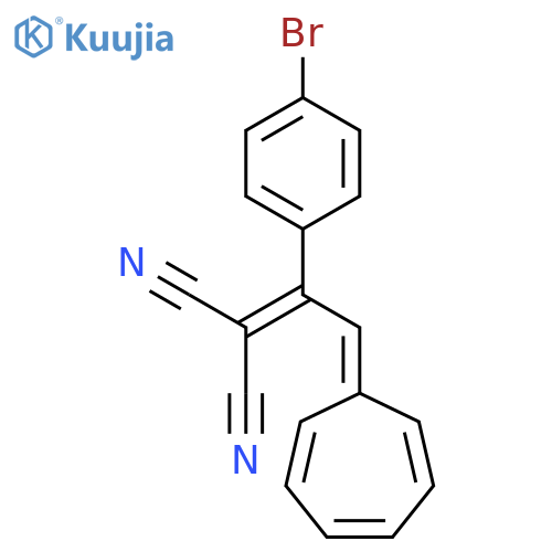 Propanedinitrile, [1-(4-bromophenyl)-2-(2,4,6-cycloheptatrien-1-ylidene)ethylidene]- structure