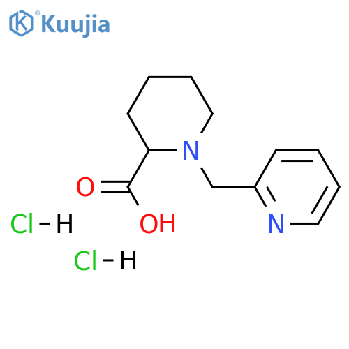 1-(pyridin-2-ylmethyl)piperidine-2-carboxylic acid dihydrochloride structure