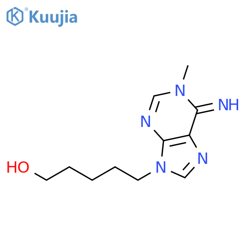 9H-Purine-9-pentanol, 1,6-dihydro-6-imino-1-methyl- structure