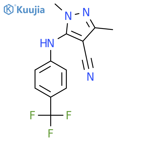 1,3-Dimethyl-5-(4-trifluoromethyl-phenylamino)-1H-pyrazole-4-carbonitrile structure