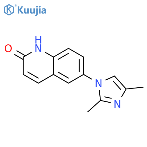 2(1H)-Quinolinone, 6-(2,4-dimethyl-1H-imidazol-1-yl)- structure
