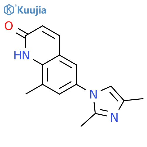 2(1H)-Quinolinone,6-(2,4-dimethyl-1H-imidazol-1-yl)-8-methyl- structure