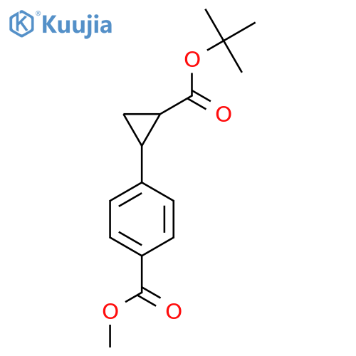 Methyl 4-[2-[(2-methylpropan-2-yl)oxycarbonyl]cyclopropyl]benzoate structure